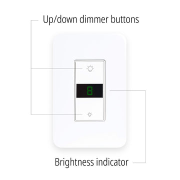 Smart Lighting LED Display Dimmer Switch - WiFi Remote App Control; Compatible with Alexa and Google Home Assistant - JONATHAN Y